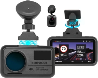 Видеорегистратор TrendVision TDR-725 Real 4K 2CH черный 8Mpix 2160x3840 2160p 170гр. GPS NT96670 - купить недорого с доставкой в интернет-магазине