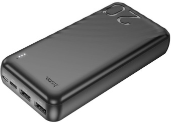 Мобильный аккумулятор Hoco J123A Element 20000mAh 2A 2xUSB-A черный - купить недорого с доставкой в интернет-магазине