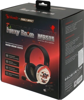 Наушники с микрофоном A4Tech Bloody MR595 Proxy Boom бежевый/черный мониторные BT/Radio оголовье (MR595) - купить недорого с доставкой в интернет-магазине