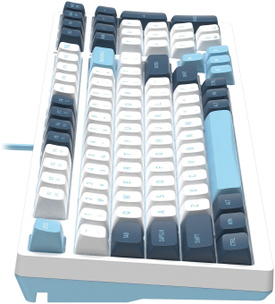 Клавиатура A4Tech FS300 механическая белый/синий USB for gamer LED (FS300 PANDA SNOWBOARDING) кабель 1.8м - купить недорого с доставкой в интернет-магазине