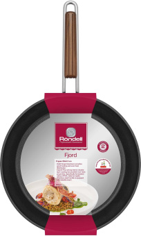 Сковорода Rondell Fjord RDA-1796 круглая 28см покрытие: Xylan Plus ручка несъемная (без крышки) черный - купить недорого с доставкой в интернет-магазине