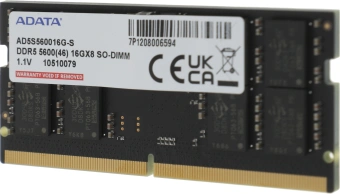 Память DDR5 16GB 5600MHz A-Data AD5S560016G-S RTL PC5-44800 CL46 SO-DIMM 262-pin 1.1В single rank Ret - купить недорого с доставкой в интернет-магазине