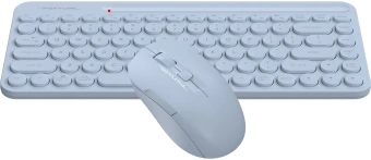 Клавиатура + мышь A4Tech Fstyler FG3200 Air2 клав:синий мышь:синий USB беспроводная slim Multimedia - купить недорого с доставкой в интернет-магазине