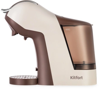 Кофемашина Kitfort КТ-7448 1400Вт коричневый/бежевый - купить недорого с доставкой в интернет-магазине