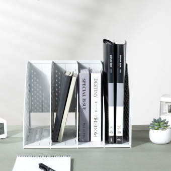 Лоток вертикальный Deli 78995LT-GREY 3отд. складной для бумаг A4 250х256х243мм серый пластик - купить недорого с доставкой в интернет-магазине