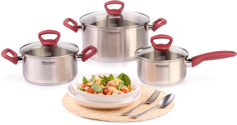 Кастрюля Rondell Heidi RDS-1114 4.8л. d=24см (с крышкой) стальной - купить недорого с доставкой в интернет-магазине