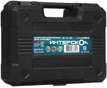 Дрель-шуруповерт Интерскол ДА-10/12В аккум. патрон:быстрозажимной (кейс в комплекте) (757.3.2.40) - купить недорого с доставкой в интернет-магазине