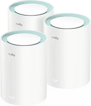 Бесшовный Mesh роутер Cudy M1500 (M1500(3-PACK)) AX1500 10/100/1000BASE-TX (упак.:3шт) - купить недорого с доставкой в интернет-магазине