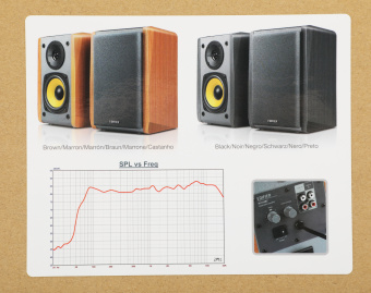 Колонки Edifier R1010BT 2.0 коричневый/коричневый 24Вт BT - купить недорого с доставкой в интернет-магазине
