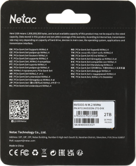 Накопитель SSD Netac PCIe 4.0 x4 2TB NT01NV5000N-2T0-E4X NV5000-N M.2 2280 - купить недорого с доставкой в интернет-магазине