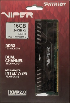 Память DDR3 2x8GB 1866MHz Patriot PV316G186C0K Viper 3 RTL Gaming PC3-14900 CL10 DIMM 240-pin 1.5В dual rank с радиатором Ret - купить недорого с доставкой в интернет-магазине
