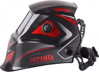 Маска сварщика Ресанта МС-7 филь.:хамел. кл.:1/1/1/1 см.экр.92x42мм черный/красный (65/101) - купить недорого с доставкой в интернет-магазине