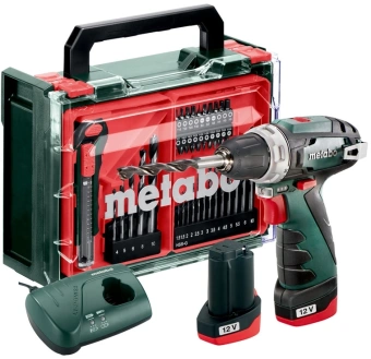 Дрель-шуруповерт Metabo Powermaxx BS Basic Set аккум. патрон:быстрозажимной (кейс в комплекте) (600080710) - купить недорого с доставкой в интернет-магазине