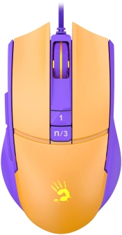 Мышь A4Tech Bloody L65 Max желтый/фиолетовый оптическая 12000dpi USB 6but (L65 MAX/ROYAL VIOLET) - купить недорого с доставкой в интернет-магазине