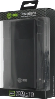 Мобильный аккумулятор Cactus CS-PBFSKA-30000 30000mAh 22.5W 4.5A USB-A/USB-C черный - купить недорого с доставкой в интернет-магазине