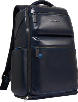 Рюкзак мужской Piquadro Blue Square CA6592B2BM/BLU2 темно-синий натур.кожа - купить недорого с доставкой в интернет-магазине