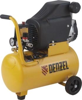 Компрессор поршневой Denzel DLC1300/24 безмасляный 206л/мин 24л 1300Вт желтый/черный - купить недорого с доставкой в интернет-магазине