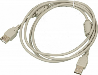 Кабель-удлинитель USB2.0-AM-AF-1.8M-MG USB A(m) USB A(f) 1.8м феррит.кольца серый - купить недорого с доставкой в интернет-магазине