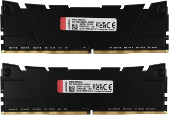 Память DDR4 2x32GB 3200MHz Kingston KF432C16RB2K2/64 Fury Renegade Black RTL Gaming PC4-25600 CL16 DIMM UDIMM 288-pin 1.35В dual rank с радиатором Ret - купить недорого с доставкой в интернет-магазине