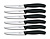 Набор ножей кухон. Victorinox Swiss Classic Steak (6.7233.6) компл.:6предм. черный европодвес