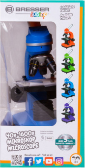 Микроскоп Bresser Junior Biolux SEL монокуляр 401600x на 3 объектива синий - купить недорого с доставкой в интернет-магазине