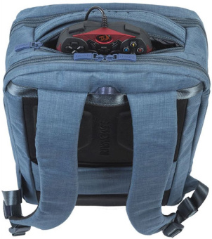 Рюкзак для ноутбука 17.3" Riva 8365 синий полиэстер женский дизайн (8365 BLUE) - купить недорого с доставкой в интернет-магазине