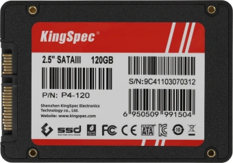 Накопитель SSD Kingspec SATA III 120GB P4-120 2.5" - купить недорого с доставкой в интернет-магазине