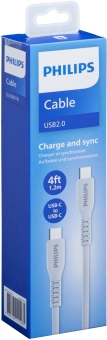 Кабель Philips DLC8601 USB Type-C (m)-USB Type-C (m) 1.2м белый коробка (упак.:1шт) - купить недорого с доставкой в интернет-магазине