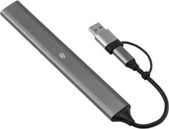 Разветвитель USB-C + USB-A Digma DHUB-7USB-AC-3.0 7порт. серебристый - купить недорого с доставкой в интернет-магазине