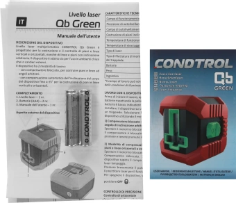 Нивелир лазерн. Condtrol QB Green 2кл.лаз. 520нм цв.луч. зеленый 2луч. (1-2-304) - купить недорого с доставкой в интернет-магазине