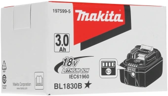 Батарея аккумуляторная Makita BL1830B LXT 18В 3Ач Li-Ion (З/У в компл.) (191A23-6) - купить недорого с доставкой в интернет-магазине