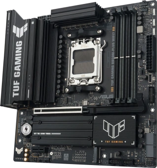 Материнская плата Asus TUF GAMING B850M-PLUS WIFI7 Socket AM5 AMD B850 4xDDR5 mATX AC`97 8ch(7.1) 2.5Gg RAID+HDMI+DP - купить недорого с доставкой в интернет-магазине