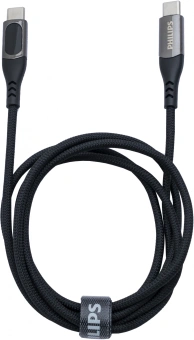 Кабель Philips DLC9100 USB Type-C (m)-USB Type-C (m) 1.2м черный коробка (упак.:1шт) - купить недорого с доставкой в интернет-магазине
