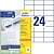 Этикетки Avery Zweckform 3474 A4 70x37мм 24шт на листе/70г/м2/100л./белый матовое самоклей. универсальная