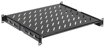 Полка стационарная ITK FS05-400PI-R 1U нагр.:100кг. 19" 400мм черный (упак.:1шт) - купить недорого с доставкой в интернет-магазине