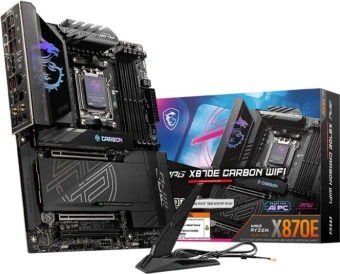 Материнская плата MSI MPG X870E CARBON WIFI SocketAM5 AMD X870E 4xDDR5 ATX AC`97 8ch(7.1) 5Gigabit + 2.5Gigabit Ethernet RAID+HDMI - купить недорого с доставкой в интернет-магазине