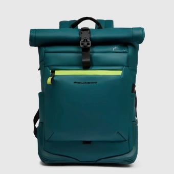 Рюкзак Piquadro Corner 2.0 CA6291C2OW/OT роллтоп бирюзовый полиуретан/полиэстер - купить недорого с доставкой в интернет-магазине