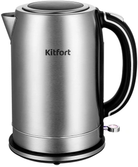 Чайник электрический Kitfort КТ-6175 1.7л. 2200Вт серебристый/черный корпус: металл/пластик - цена, купить или заказать с доставкой в интернет-магазине Чайник электрический Kitfort КТ-6175 1.7л. 2200Вт серебристый/черный корпус: металл/пластик - купить недорого с доставкой в интернет-магазине