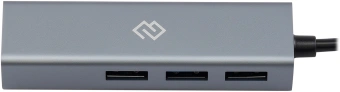 Разветвитель USB-C + USB-A Digma DHUB-LAN-4port 4порт. серебристый - купить недорого с доставкой в интернет-магазине