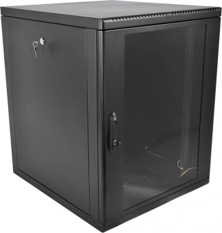 Шкаф коммутационный ЦМО (ШРН-М-12.650-9005) настенный 12U 600x650мм пер.дв.стекл 120кг черный 581мм 25.1кг 180град. 610мм - купить недорого с доставкой в интернет-магазине