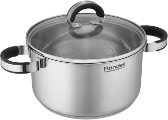 Кастрюля Rondell Brando RDS-1805 5.1л. d=24см (с крышкой) стальной - купить недорого с доставкой в интернет-магазине