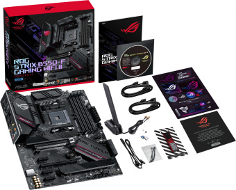 Материнская плата Asus ROG STRIX B550-F GAMING WIFI II Soc-AM4 AMD B550 4xDDR4 ATX AC`97 8ch(7.1) 2.5Gg RAID+HDMI+DP - купить недорого с доставкой в интернет-магазине
