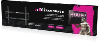 Кронштейн для телевизора Ultramounts UM823 черный 37"-86" макс.45кг настенный фиксированный - купить недорого с доставкой в интернет-магазине