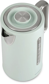 Чайник электрический Hyundai HYK-S9999 1.7л. 2200Вт светло-зеленый/серебристый корпус: металл - купить недорого с доставкой в интернет-магазине