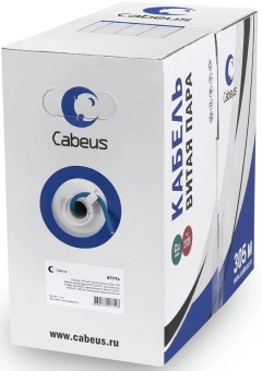Кабель информационный Cabeus UTP-4P-Cat.5e-SOLID-LSZH-BL кат.5E U/UTP LSZH внутренний 305м синий - купить недорого с доставкой в интернет-магазине