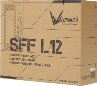 Корпус Formula SFF T12 черный без БП mATX 1x80mm 4xUSB2.0 2xUSB3.0 1xUSB3.1 audio - купить недорого с доставкой в интернет-магазине