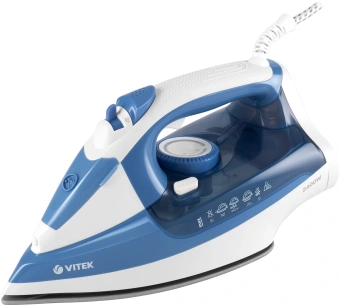 Утюг Vitek VT-8330 2400Вт белый/голубой - купить недорого с доставкой в интернет-магазине