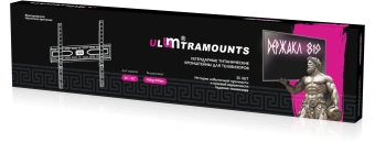 Кронштейн для телевизора Ultramounts UM819 черный 32"-75" макс.45кг настенный фиксированный - купить недорого с доставкой в интернет-магазине