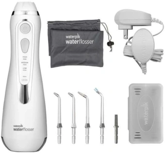 Ирригатор Waterpik WP-560ЕU портатив. импульсн. 4насад. белый - купить недорого с доставкой в интернет-магазине
