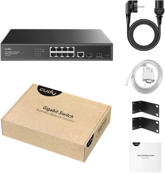 Коммутатор Cudy GS2008S2 (L2) 8x1Гбит/с 2SFP управляемый - купить недорого с доставкой в интернет-магазине